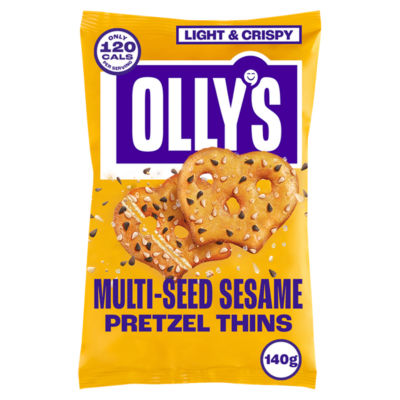 Olly's Pretzels Multi-Seed Sesame Oven-Baked Pretzel Thins 140g
