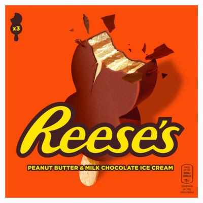 Reeses Peanut Butter & Milk Chocolate Ice Cream 3 x 80ml