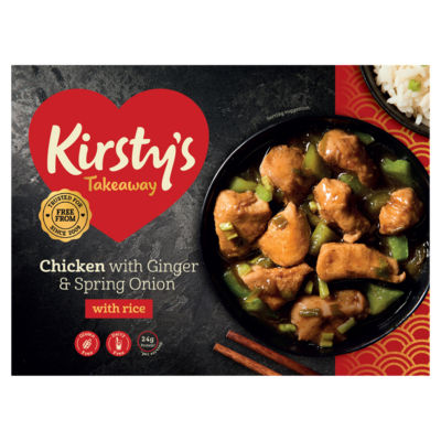 Kirstys Takeaway Chicken with Ginger & Spring Onion with Rice 450g