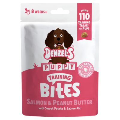 Denzels Natural Puppy Treats, Salmon & Peanut Butter Bites 100g