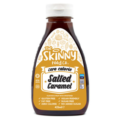 The Skinny Food Co . Salted Caramel Flavour Syrup with Sweetener 425ml