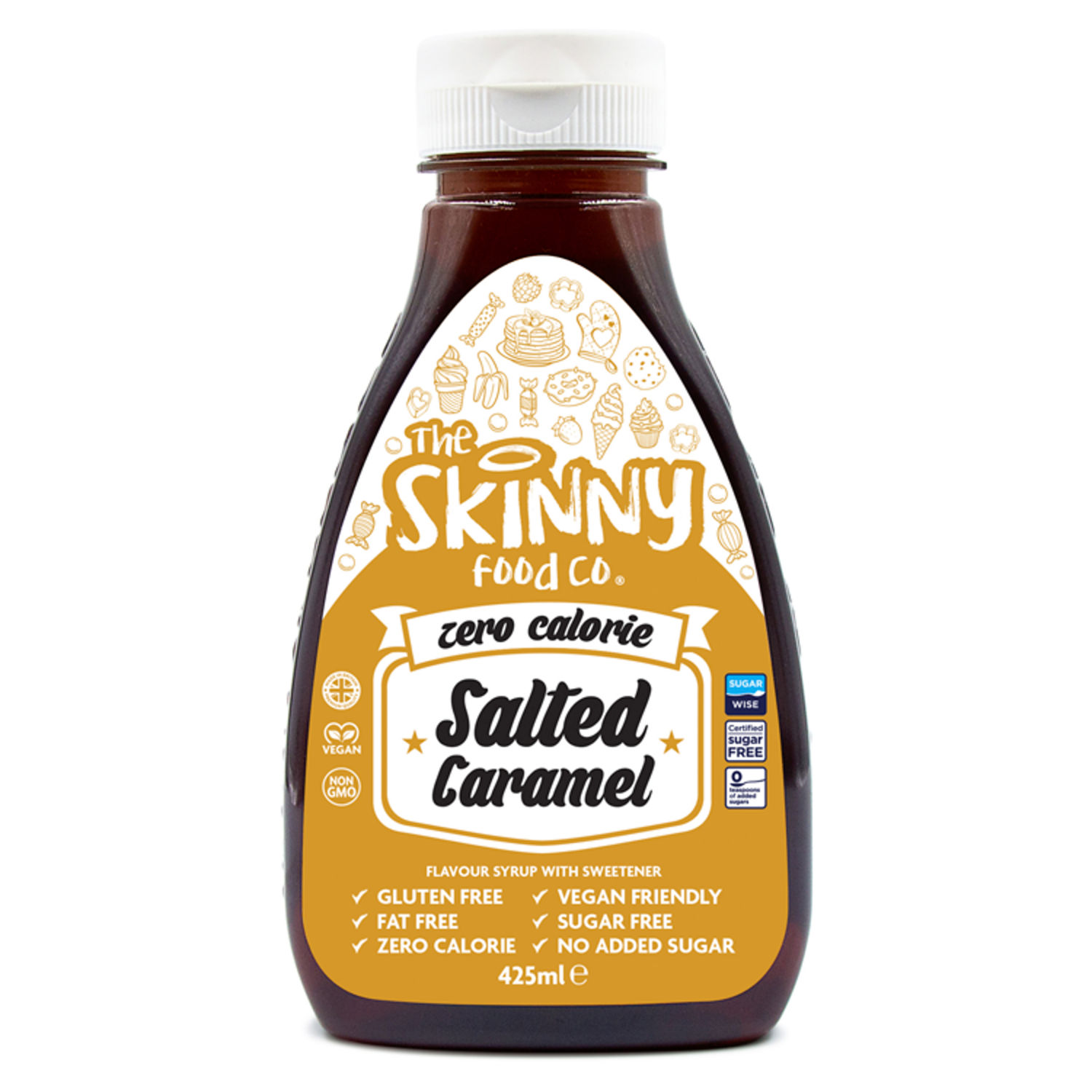 Salted Caramel Flavour Syrup with Sweetener 425ml
