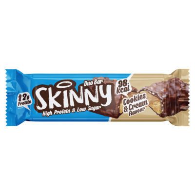 The Skinny Food Co . Duo Bar Cookies & Cream Flavour 2 x 30g