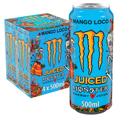 Monster Energy Drink Mango Loco 4 X 500Ml Cans