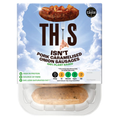 This Isn't Plant-Based/Vegan Pork Caramelised Onion Sausages 270G