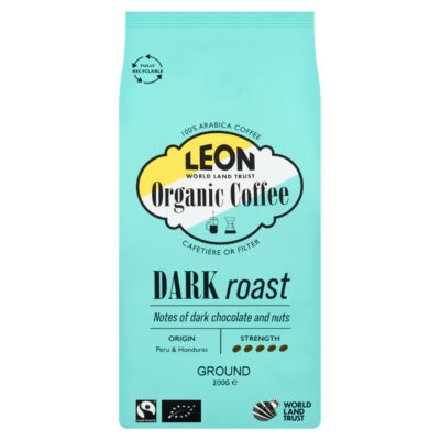 Leon Dark Roast Organic Coffee Ground 200g