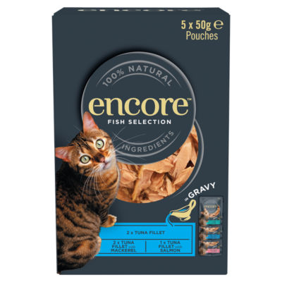Encore Cat Gravy Pouch Mix 5 X 50G - Fish Selection (3 Varieties) - Image 5