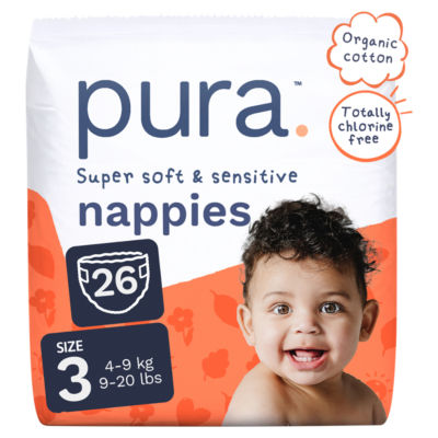 super soft and sensitive nappies. Size 3, 26 nappies