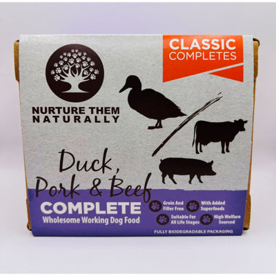 Nurture Them Naturally Duck, Pork & Beef Complete Wholesome Working Dog Food