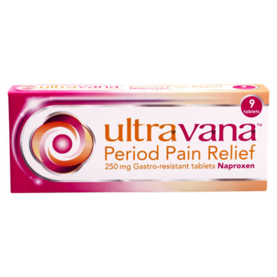 Ultravana Period Pain Relief 250Mg Gastro-Resistant 9 Tablets