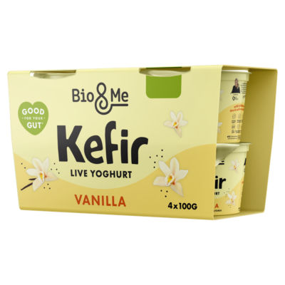 Bio & Me Kefir Vanilla Live Yoghurt 4 x 100g