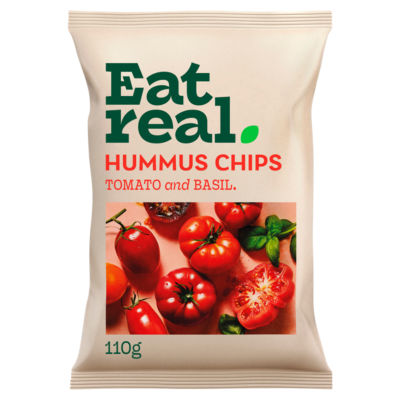 Eat Real Hummus Chips - Tomato & Basil 110g