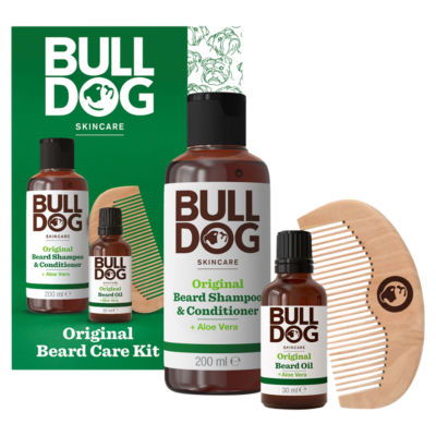Bulldog Skincare Christmas Gift For Men Original Beard Care Kit