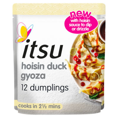 itsu itsu 12 hoisin duck gyoza dinner dumplings 280g