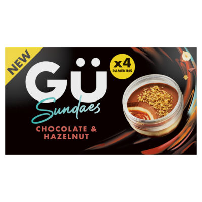 Gü Frozen Caramel, Chocolate & Hazelnut Sundae 4 x 79g