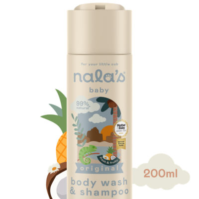 Nala's Baby Body Wash & Shampoo with Oats, Camomile & Hibiscus 200ml