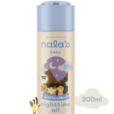 Nala's Baby Vanilla Cloud Nighttime Oil with Coconut Oil, Apricot & Lavender 200ml