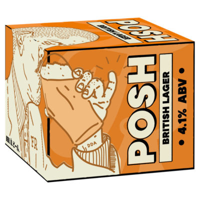 Posh British Lager 4 x 330ml