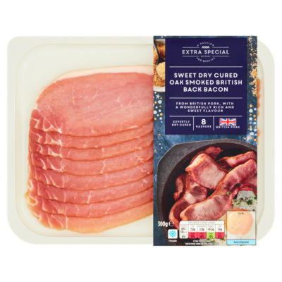 ASDA Extra Special Sweet Dry Cured Oak Smoked British Back Bacon