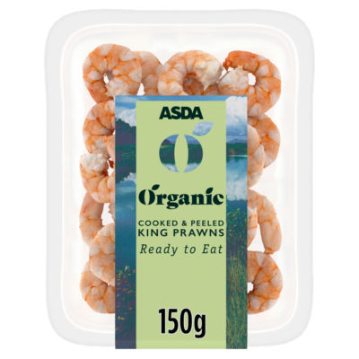 ASDA Organic Organic Cooked & Peeled King Prawns 150g