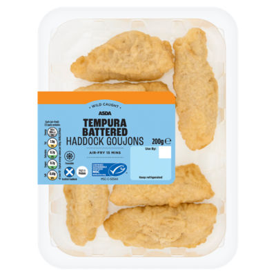 ASDA Tempura Battered Haddock Goujons 200g