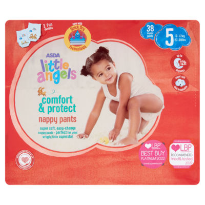 Asda Little Angels Comfort & Protect 5 38 Nappy Pants