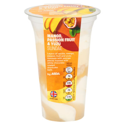 ASDA Mango, Passion Fruit & Yuzu Sundae 125g