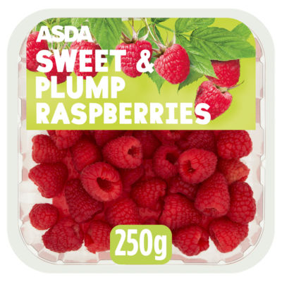ASDA Sweet & Plump Raspberries 250g