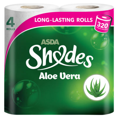 ASDA Shades Shades Aloe Vera 4 Long-Lasting Rolls