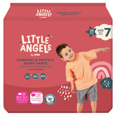Little Angels By Asda Little Angels Comfort & Protect Size 7 17Kg+ 30 Nappy Pants