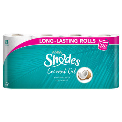 ASDA Shades Shades Coconut Oil 8 Long-Lasting Rolls