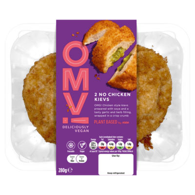 OMV! Deliciously Vegan Plant Based OMV! 2 No Chicken Kievs 280g