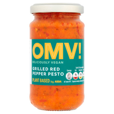 OMV! Deliciously Vegan Plant Based OMV! Grilled Red Pepper Pesto 190g