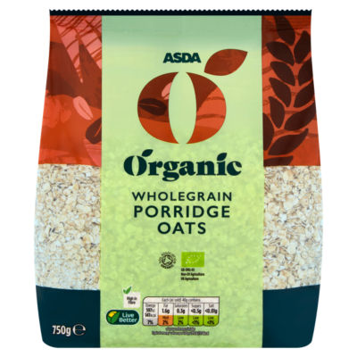ASDA Organic Wholegrain Porridge Oats 750g