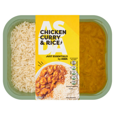 JUST ESSENTIALS by ASDA Chicken Curry & Rice 400g - ASDA Groceries