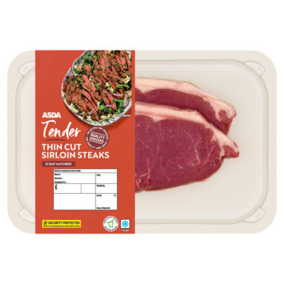 ASDA Tender Thin Cut Sirloin Steaks
