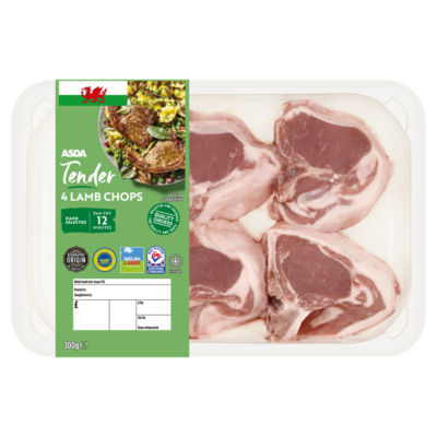 ASDA Tender 4 Lamb Chops 300g