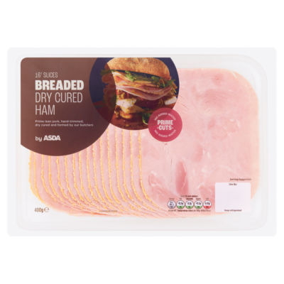 ASDA Breaded Dry Cured Ham 16 Slices 400g