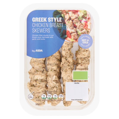 ASDA Greek Style Chicken Breast Skewers 140g
