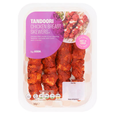 ASDA Tandoori Chicken Breast Skewers 140g