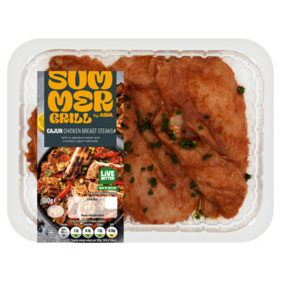 SUMMER GRILL by ASDA Summer Grill by  Cajun Chicken Breast Steaks 380g