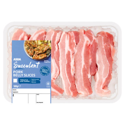 ASDA Succulent Pork Belly Slices 500g
