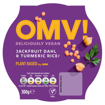 OMV! Deliciously Vegan Plant Based OMV! Jackfruit Dahl & Turmeric Rice ...