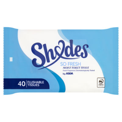 ASDA Shades Shades by  40 So Fresh Moist Toilet Flushable Tissues