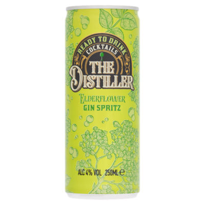 The Distiller Elderflower Gin Spritz Ready To Drink 250ml