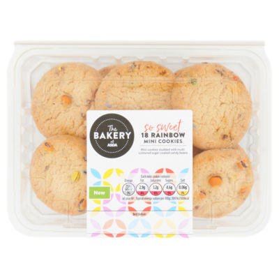 The BAKERY at ASDA 18 Rainbow Mini Cookies 171g