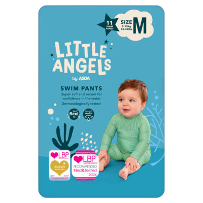 LITTLE ANGELS by ASDA LITTLE ANGELS by ASDA Swim Pants Size M 7-15kg 15-34lbs