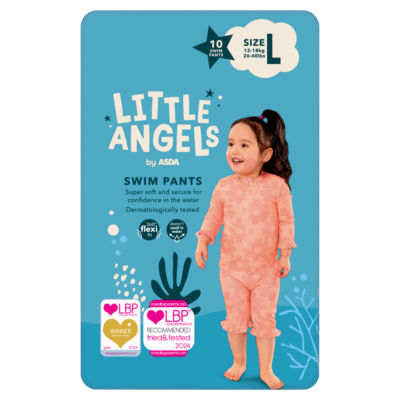 LITTLE ANGELS by ASDA LITTLE ANGELS by ASDA Swim Pants Size L 10 12-18kg 26-40lbs