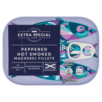 ASDA Extra Special Extra Special Peppered Hot Smoked Mackerel Fillets 110g