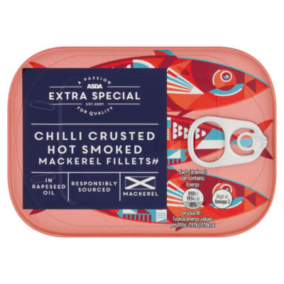 ASDA Extra Special Extra Special Chilli Crusted Hot Smoked Mackerel Fillets 110g